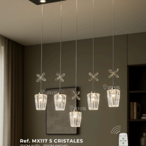 Lampara de lujo 5 cristales MX117