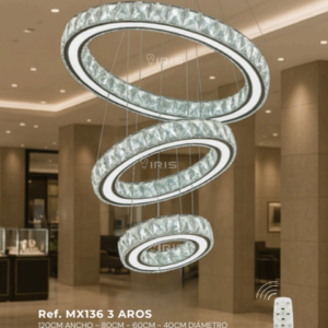 Lampara de lujo 3 aros MX136