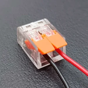 CONECTOR RÁPIDO 110V TRANSPARENTE A PRESIÓN PAQUETE POR 100UND