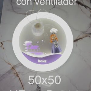 LAMPARA VENTILADOR + CONTROL PRINCESA
